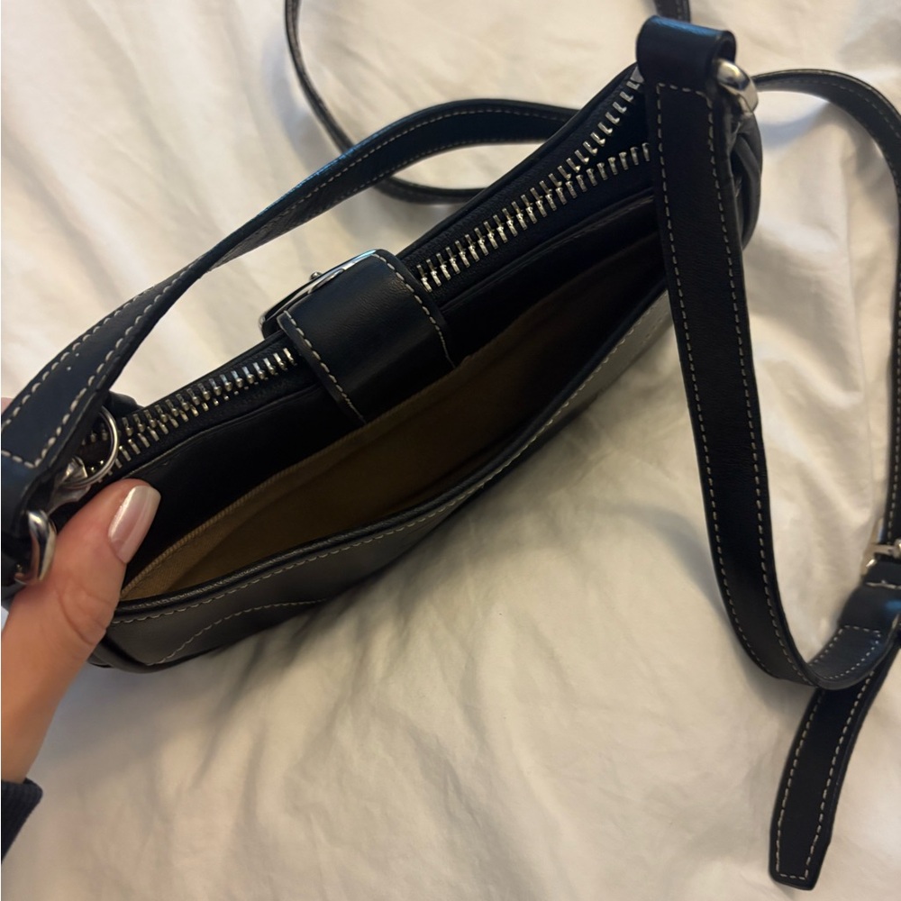 Coach Black Leather Mini Crossbody - Picture 4 of 5